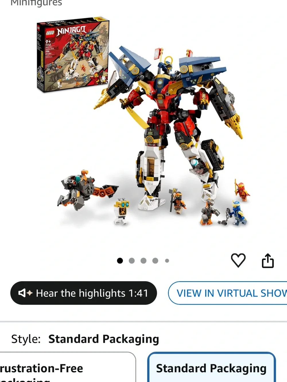 Lego “retired” ninjago ninja ultra combo mech 71765
